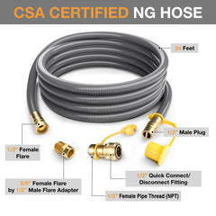 GasXpert quick-connect detail with coupling engaged, offering fast secure hookup