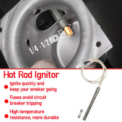 Gaterygrills hot rod ignitor close-up demonstrating reliable ignition benefit