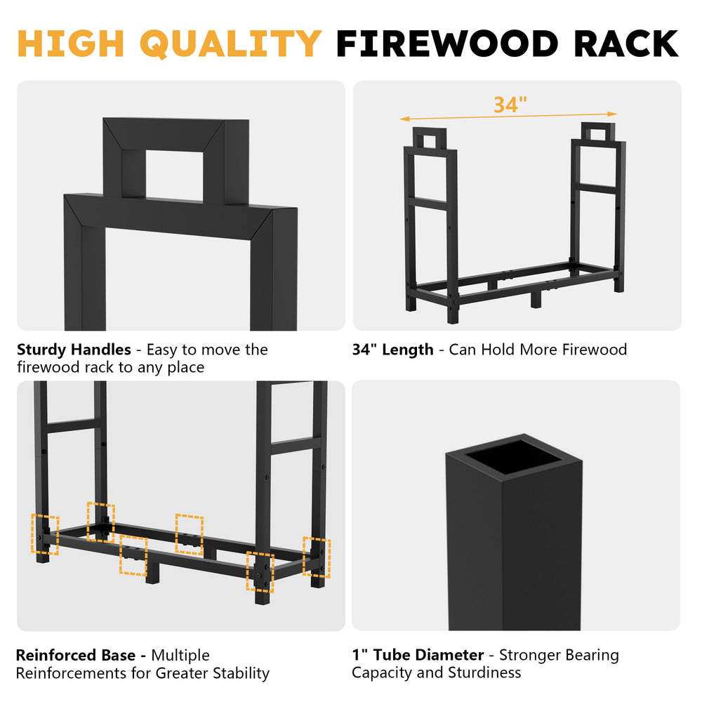 GAVISCITY log carrier bag attached to rack for effortless wood hauling