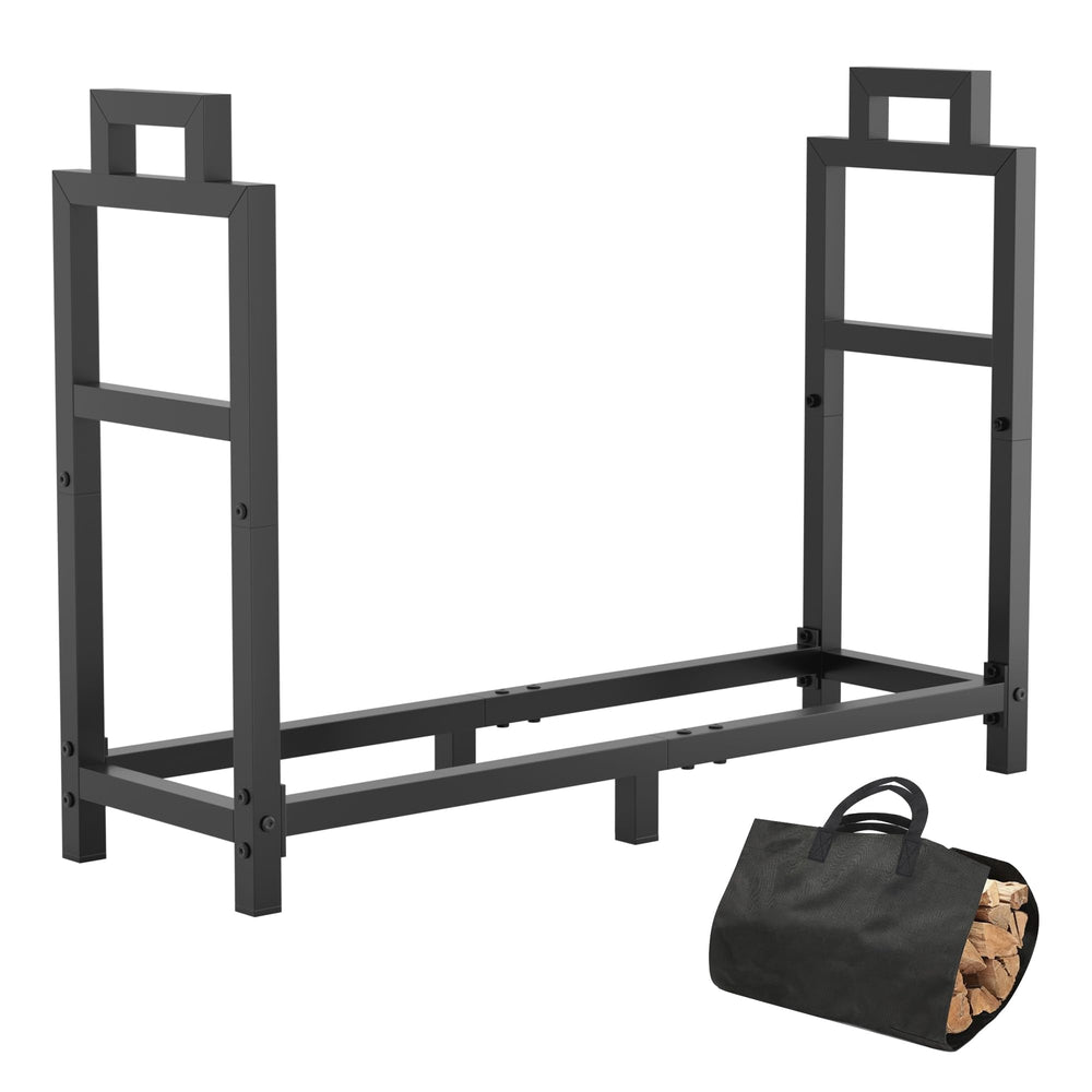 GAVISCITY rack placed on patio by fire pit for convenient outdoor use