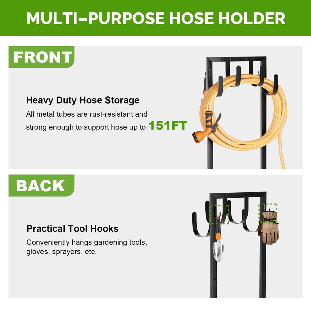GAVISCITY tool hooks with sprayer and gloves for organized garden tools