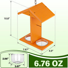 Gbekery close-up removable glass cup, easy-to-clean feeding convenience