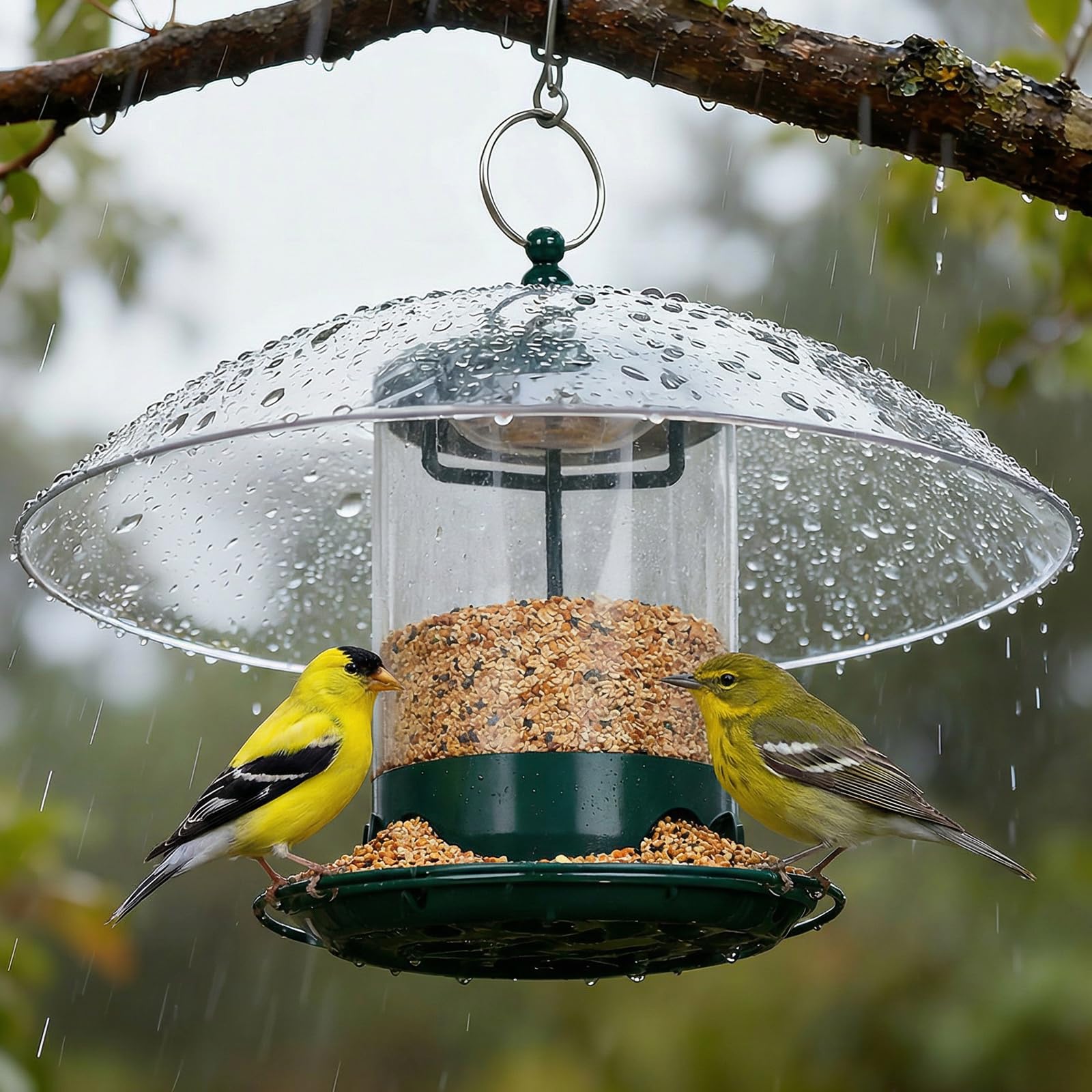 Gbekery front view hanging feeder showing full design and easy installation benefit
