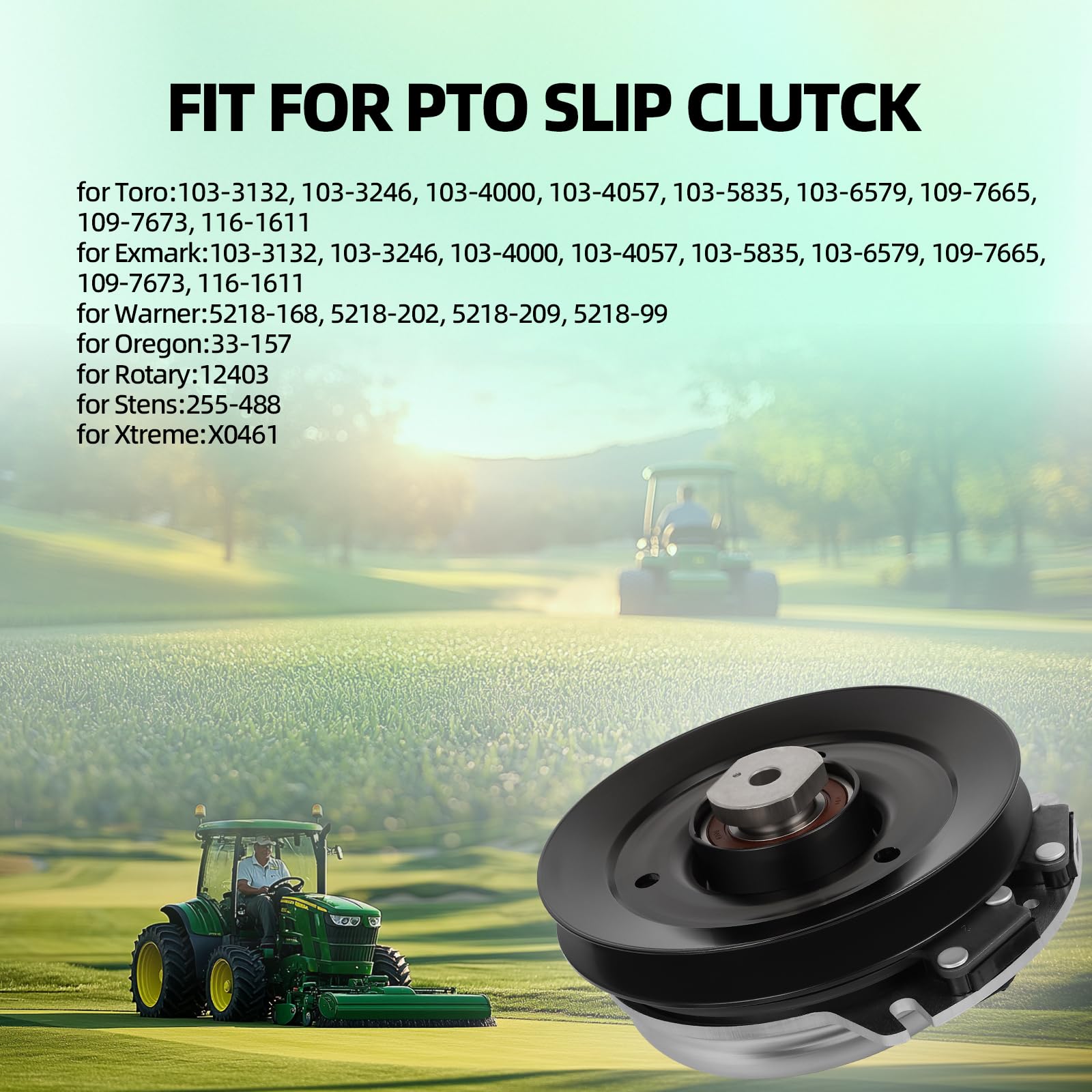GCCSJ shown mounted on mower spindle to demonstrate direct compatibility and easy install