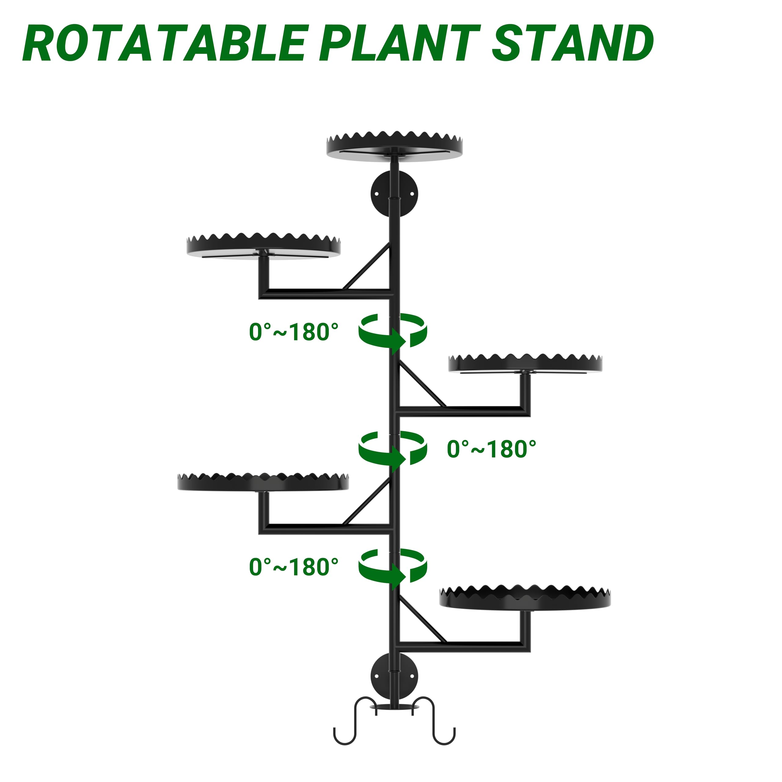 GcdPai multiple plants displayed on tiers demonstrating organized presentation