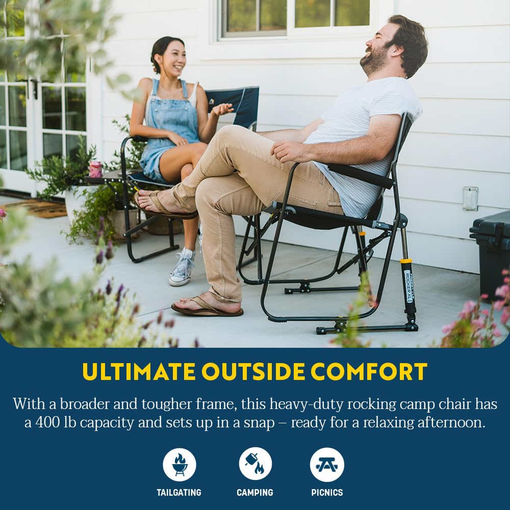 GCI Outdoor Freestyle Rocker XL folded for transport and compact storage