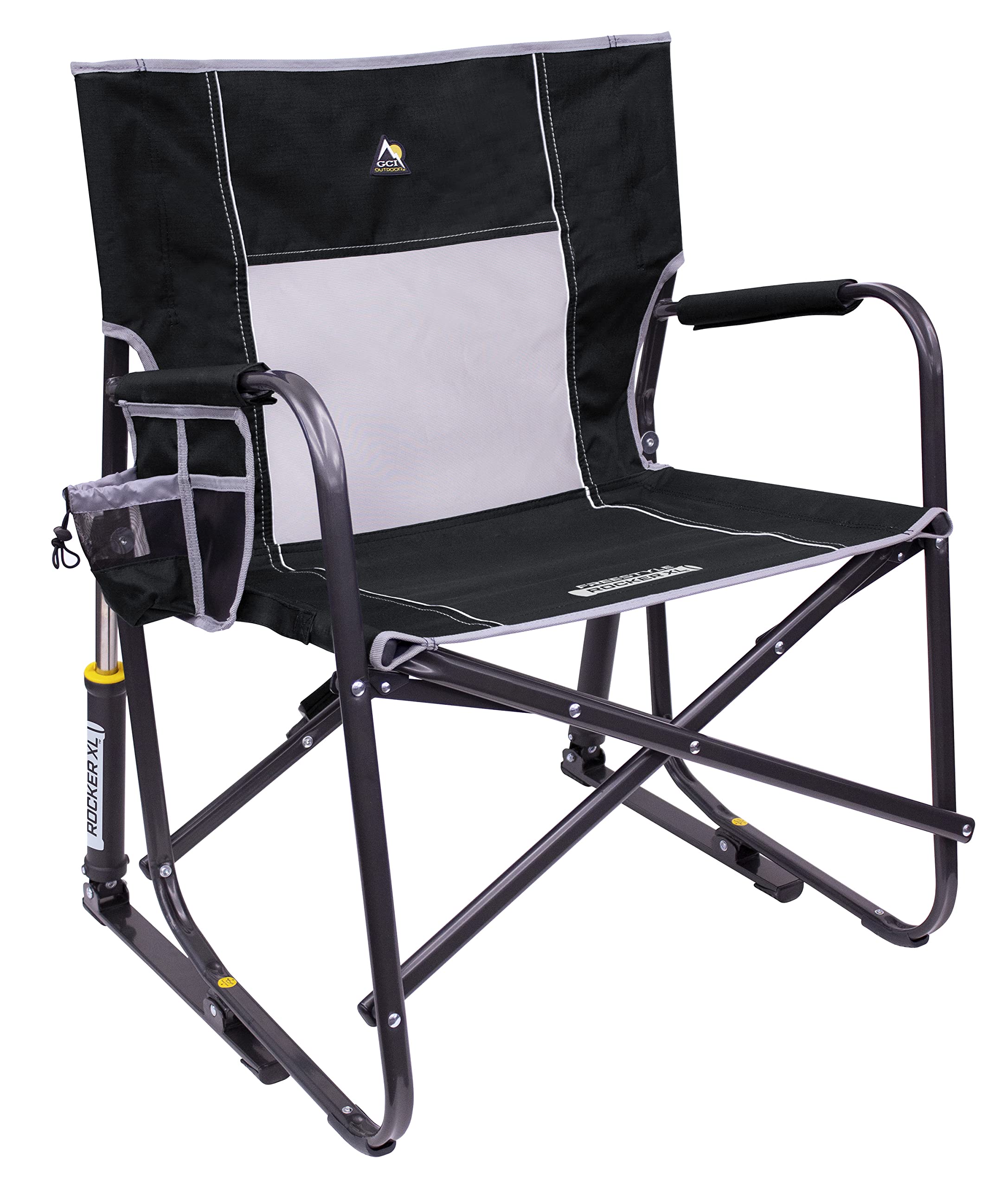 GCI Outdoor Freestyle Rocker XL front view showing roomy seat and supportive back