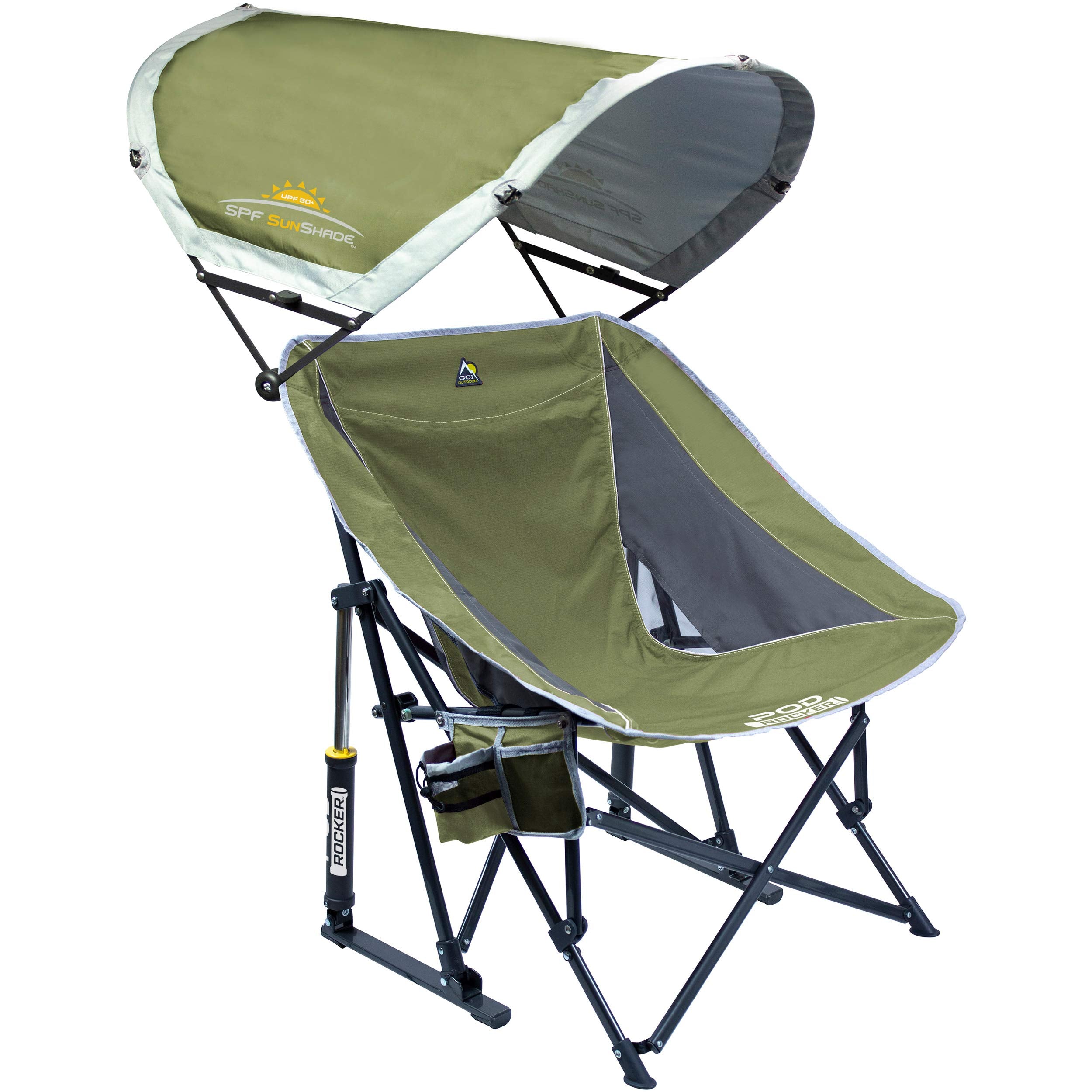 GCI Outdoor Pod Rocker front view showing stable rocking for comfort