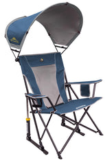 GCI Outdoor front view of chair showing canopy and structured seat for shaded comfort