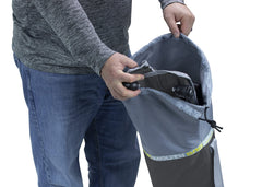 GCI Outdoor rocker in use on beach demonstrating portable shade and relaxed rocking comfort