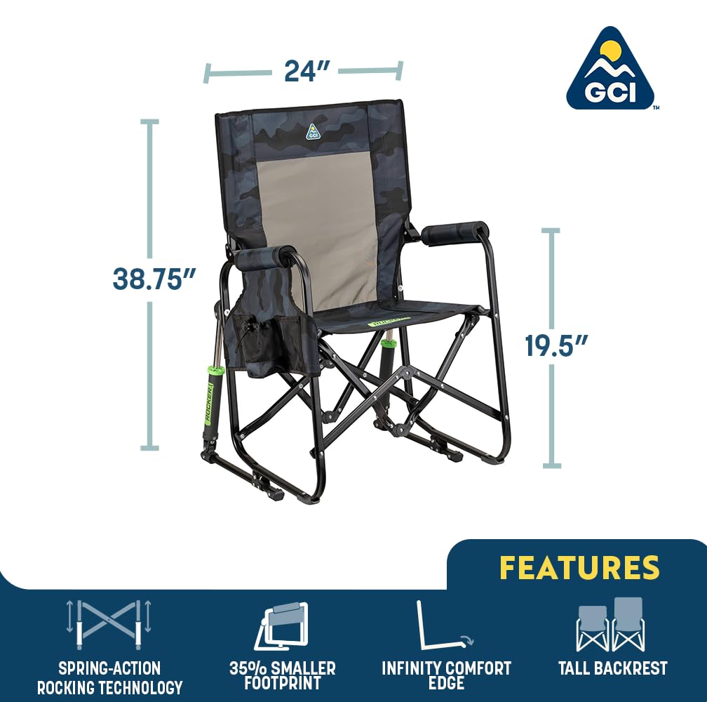 GCI Outdoor close-up of spring-action rocker mechanism for smooth motion on surfaces