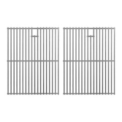 Gcostar front view of 17x13 stainless steel grates showing fit and sturdy bars for reliable cooking