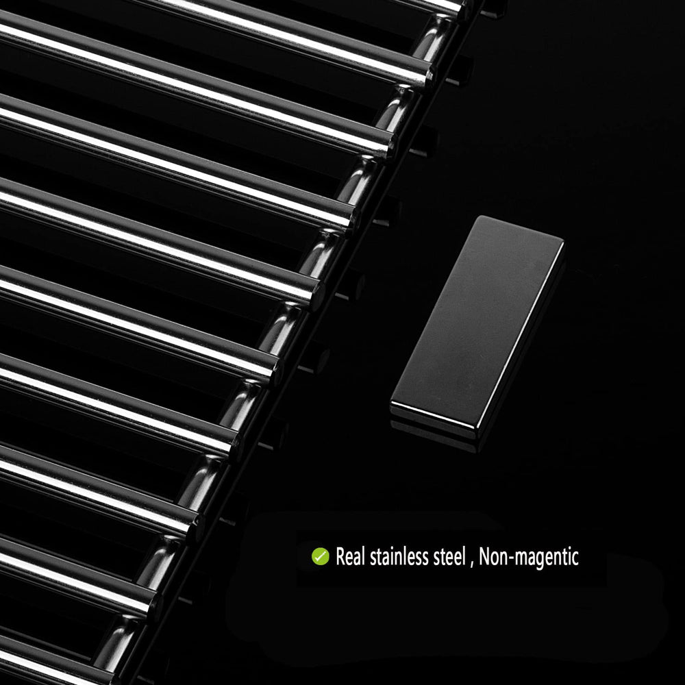 Gcostar grates next to ruler for scale demonstrating the 17 x 13 inch dimensions and accurate fit