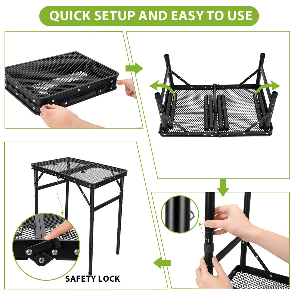 GDDGHS leg locking mechanism detail for stable, tool-free setup