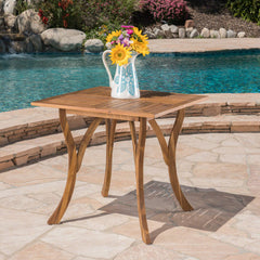 GDFStudio Hermosa tabletop close-up of slatted acacia wood highlighting weather resistance