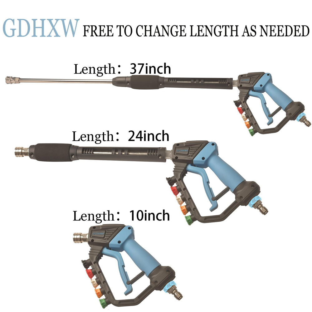 GDHXW adjustable extension wand in three lengths to extend reach without ladder