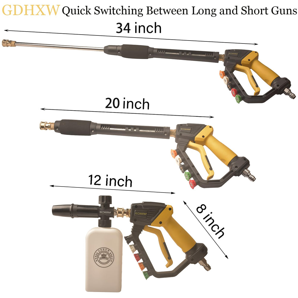 GDHXW foam cannon attachment producing thick foam for improved soap coverage