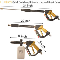 GDHXW foam cannon attachment producing thick foam for improved soap coverage