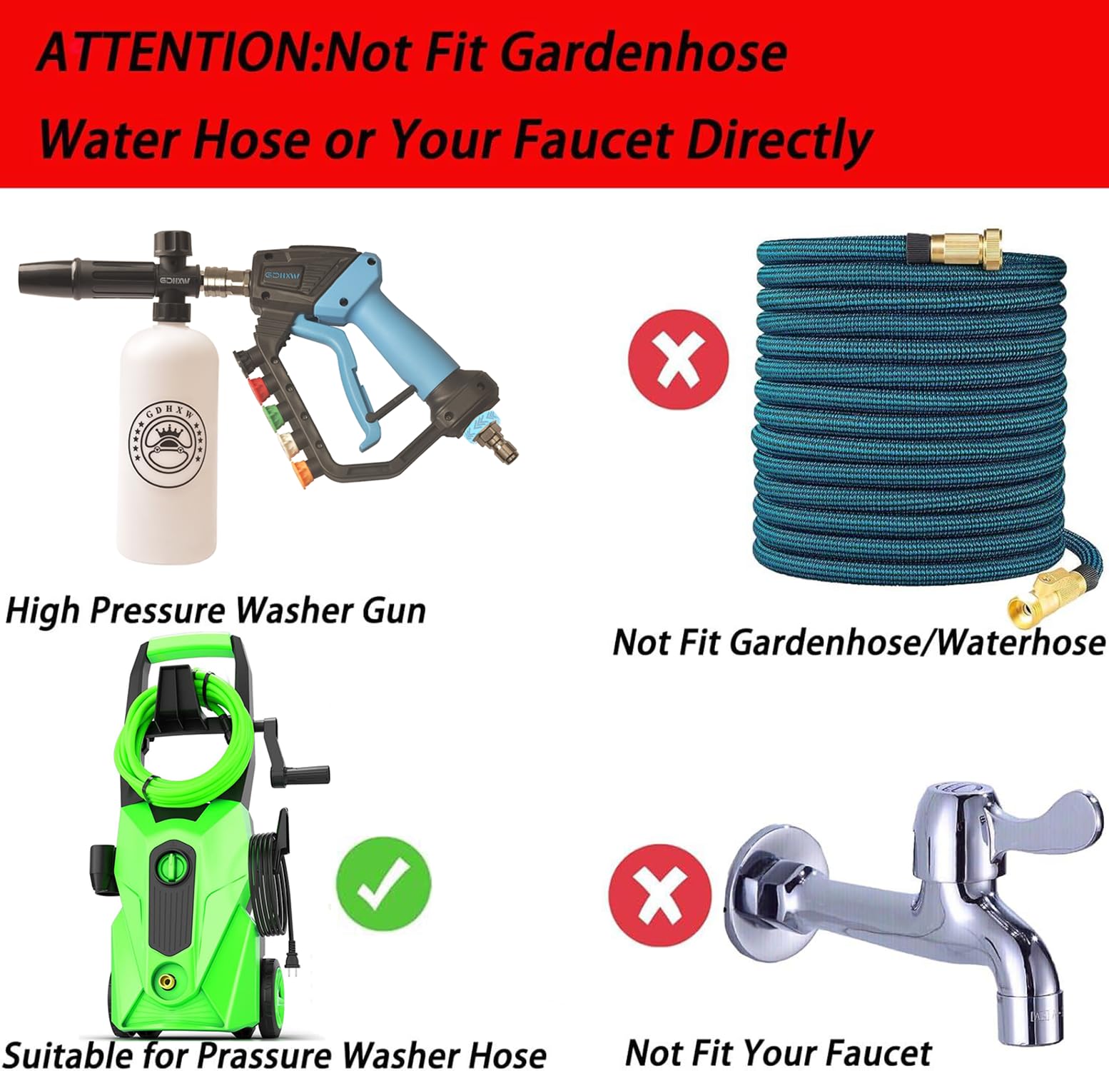 GDHXW nylon foam cannon close-up highlighting lightweight durable construction benefit