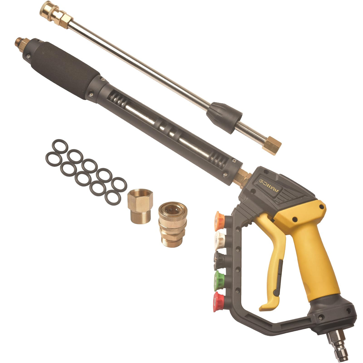GDHXW washer gun front view showing compact body and trigger for controlled cleaning