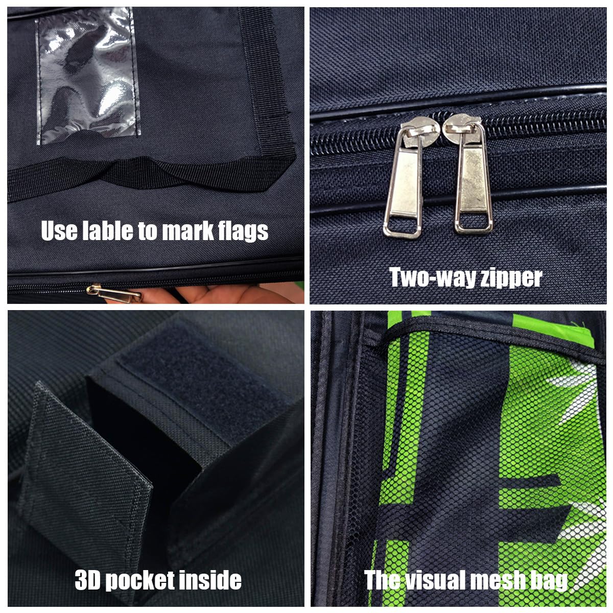 GDKJMY open bag with full-length double zipper for fast loading