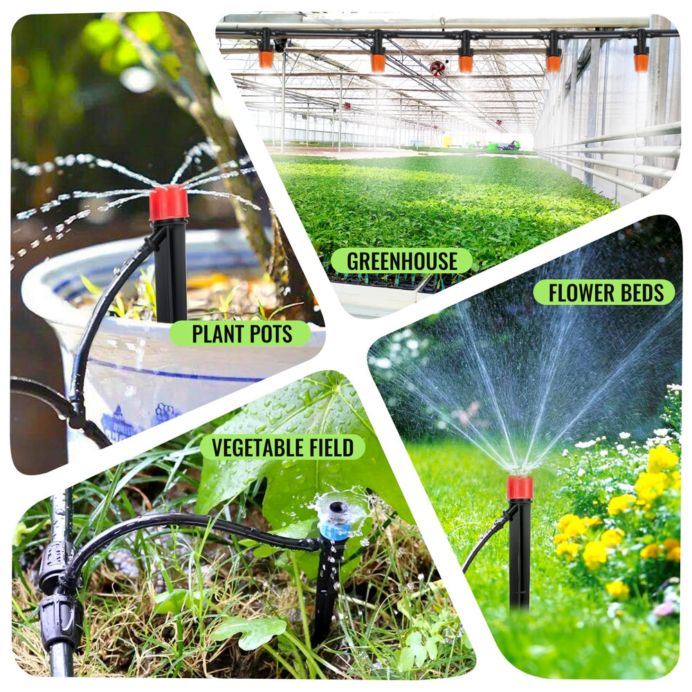 GDLIN timer connected to main line demonstrating automated watering convenience