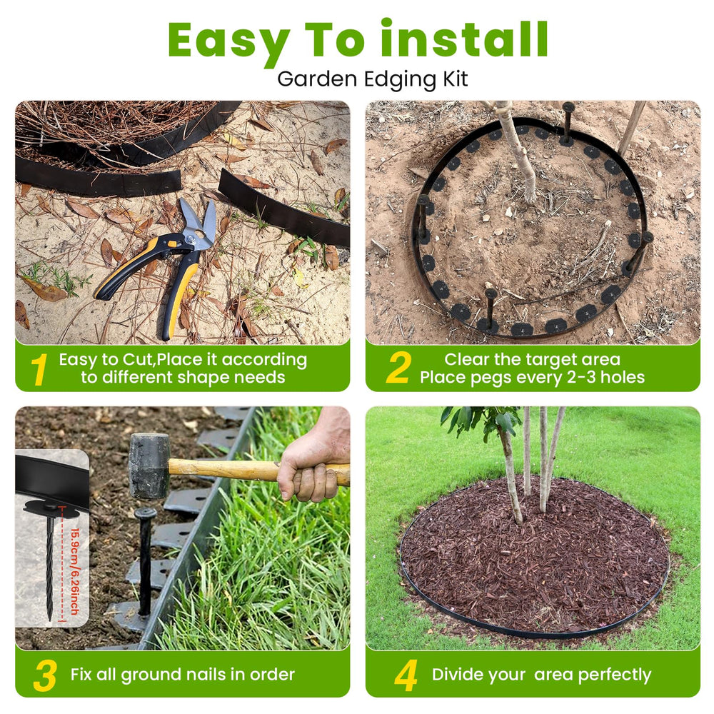 GDLIN edging used to create a clean circular tree ring and protect roots