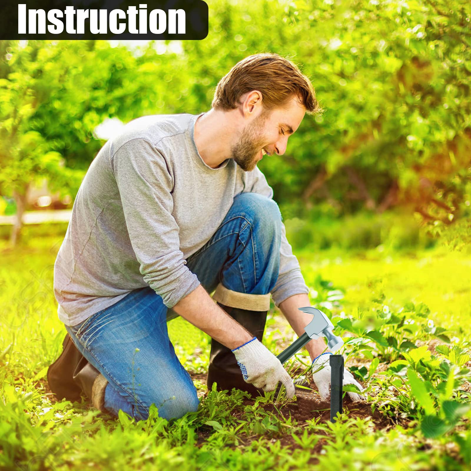 GDNasist family installing stakes in yard showing easy DIY and bonding benefit