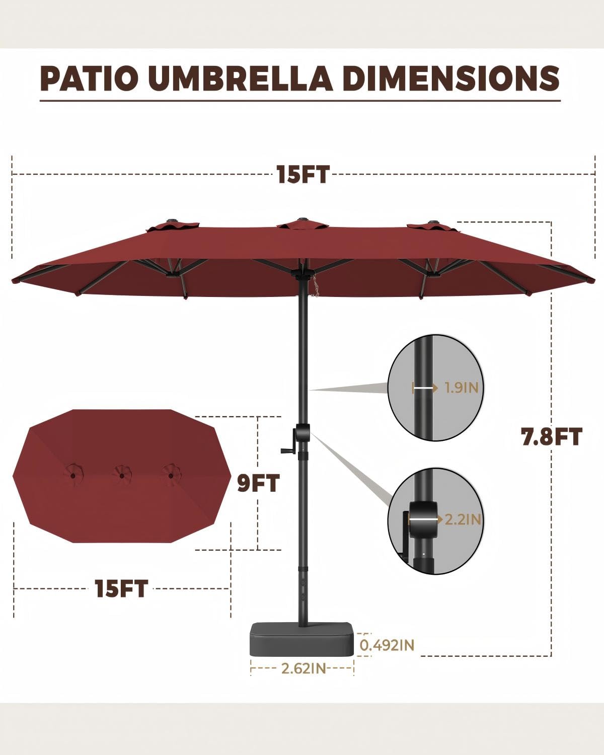GDPFN cross base with sandbags displayed for stable anchoring