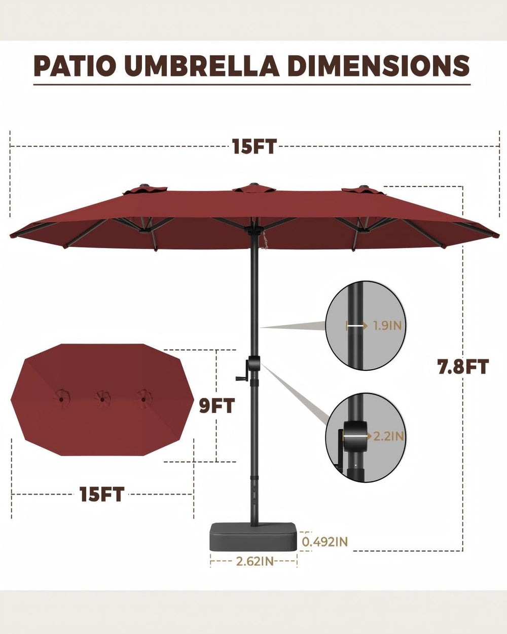 GDPFN cross base with sandbags displayed for stable anchoring