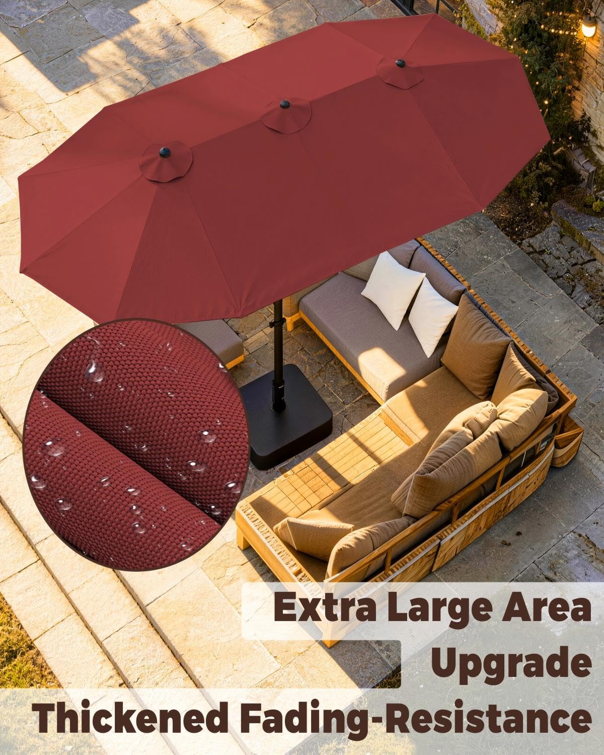 GDPFN umbrella shading poolside seating delivering comfortable outdoor shade