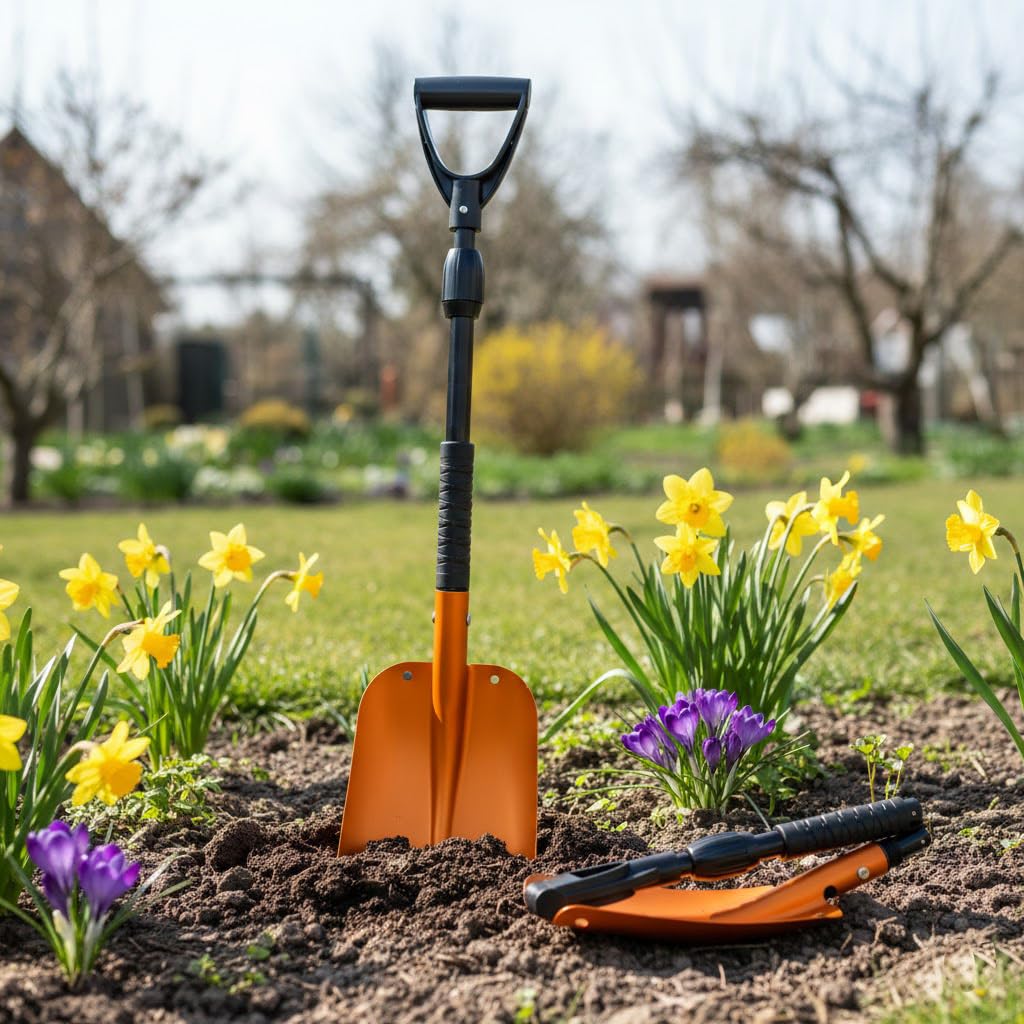GEARFLAG shovel fully extended to 39 inches offering extra leverage for efficient digging