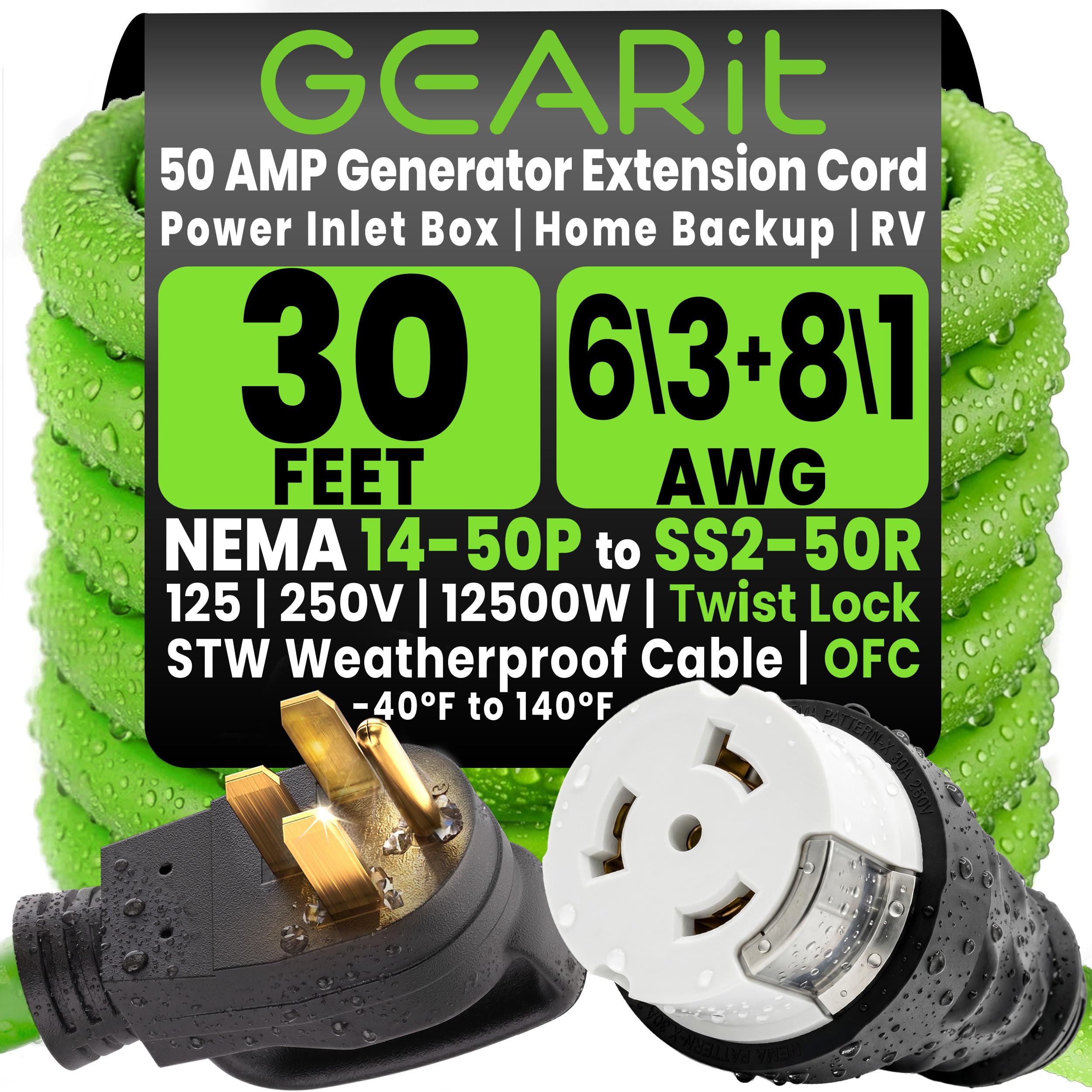 GEARit front plug and receptacle showing secure connection and easy handling