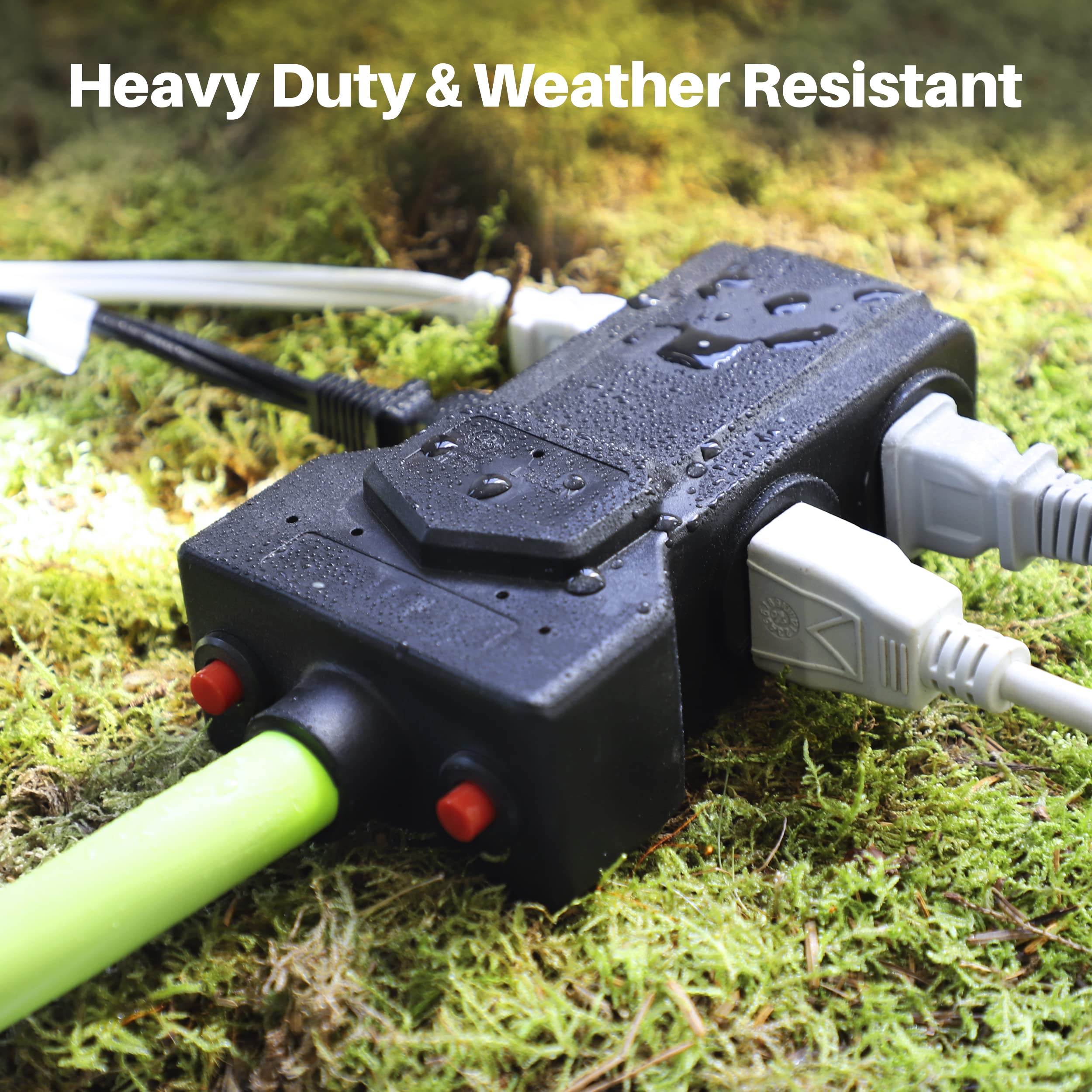 GEARit connected to generator demonstrating immediate multi-outlet power availability