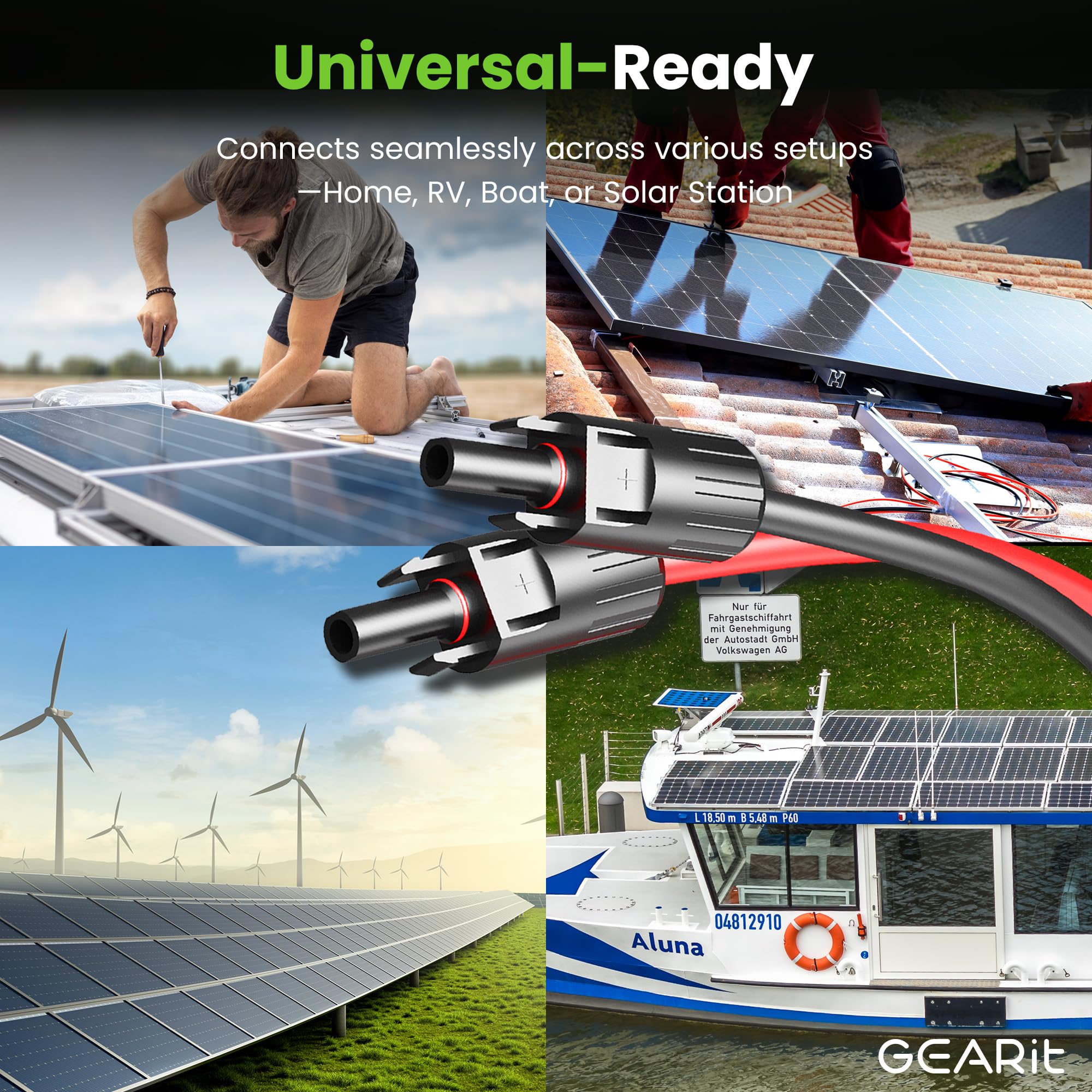 GEARit cables installed on boat deck, weather-resistant marine performance benefit