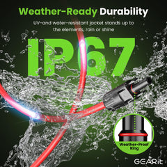 GEARit MC4-compatible connector detail, easy plug-and-play benefit