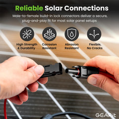 GEARit cables installed on an RV roof, tidy routing and secure connections benefit