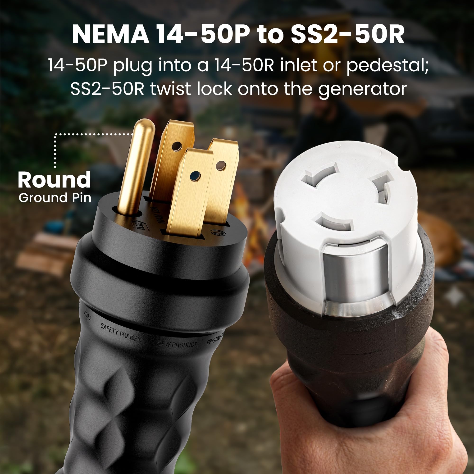GEARit SS2-50R twist-lock close-up demonstrating vibration-resistant lock
