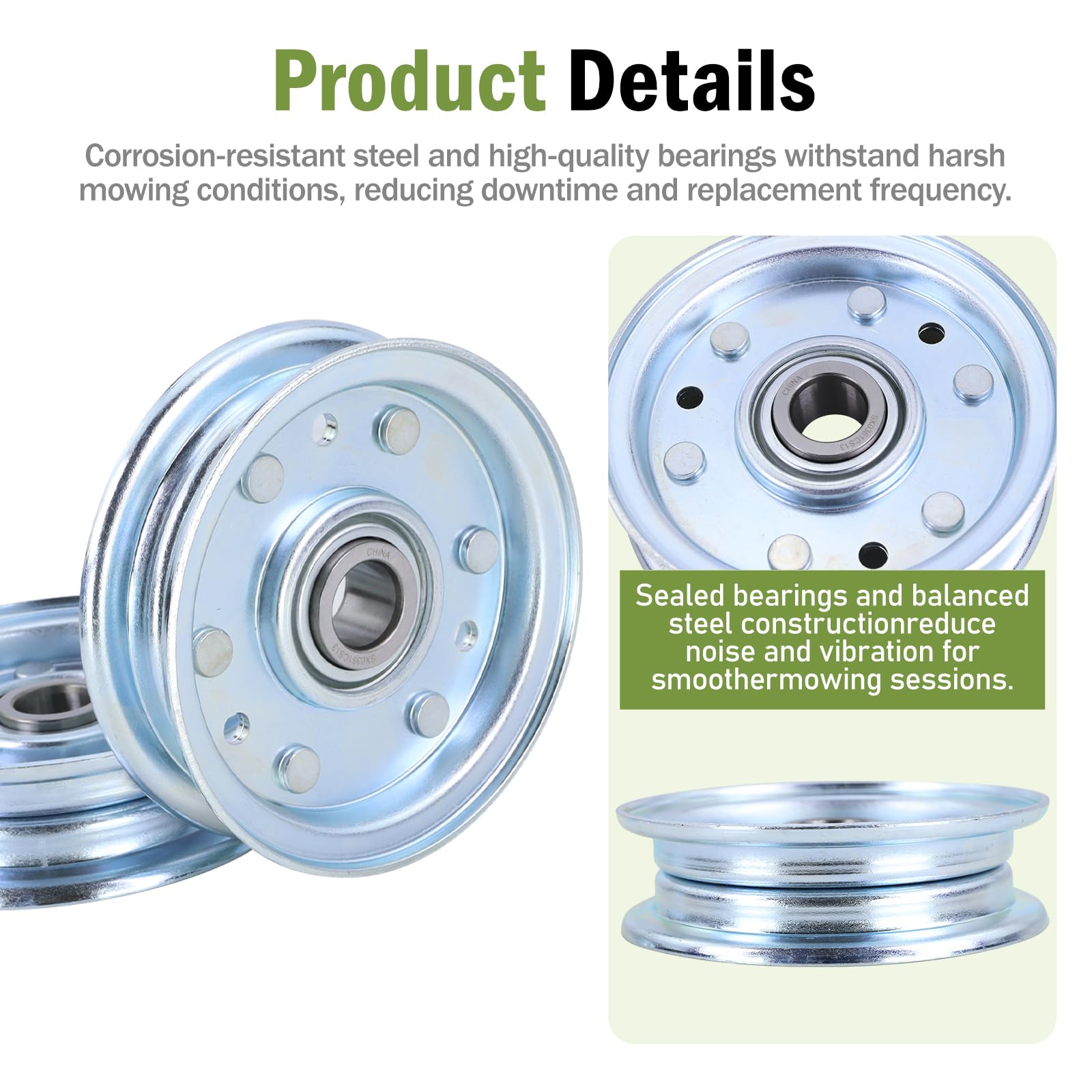 GEATaaT packaged 164090 pulley with label indicating direct-fit King Kutter replacement benefits