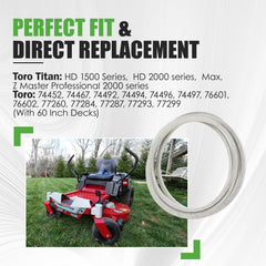 GEATaaT belt installed and routed on Toro mower deck for quick correct fit
