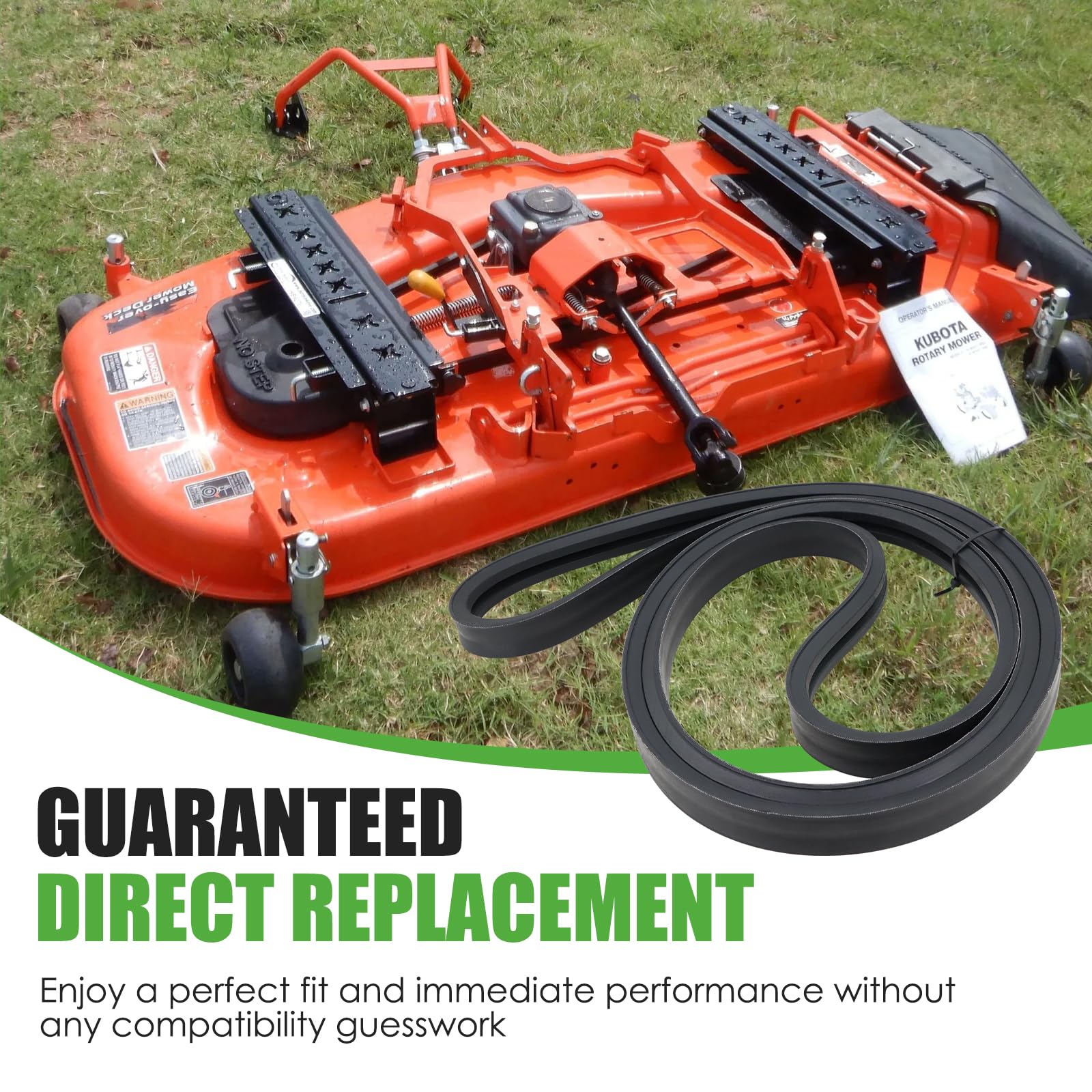 GEATaaT installed on mower cutting grass illustrating reliable uptime benefits