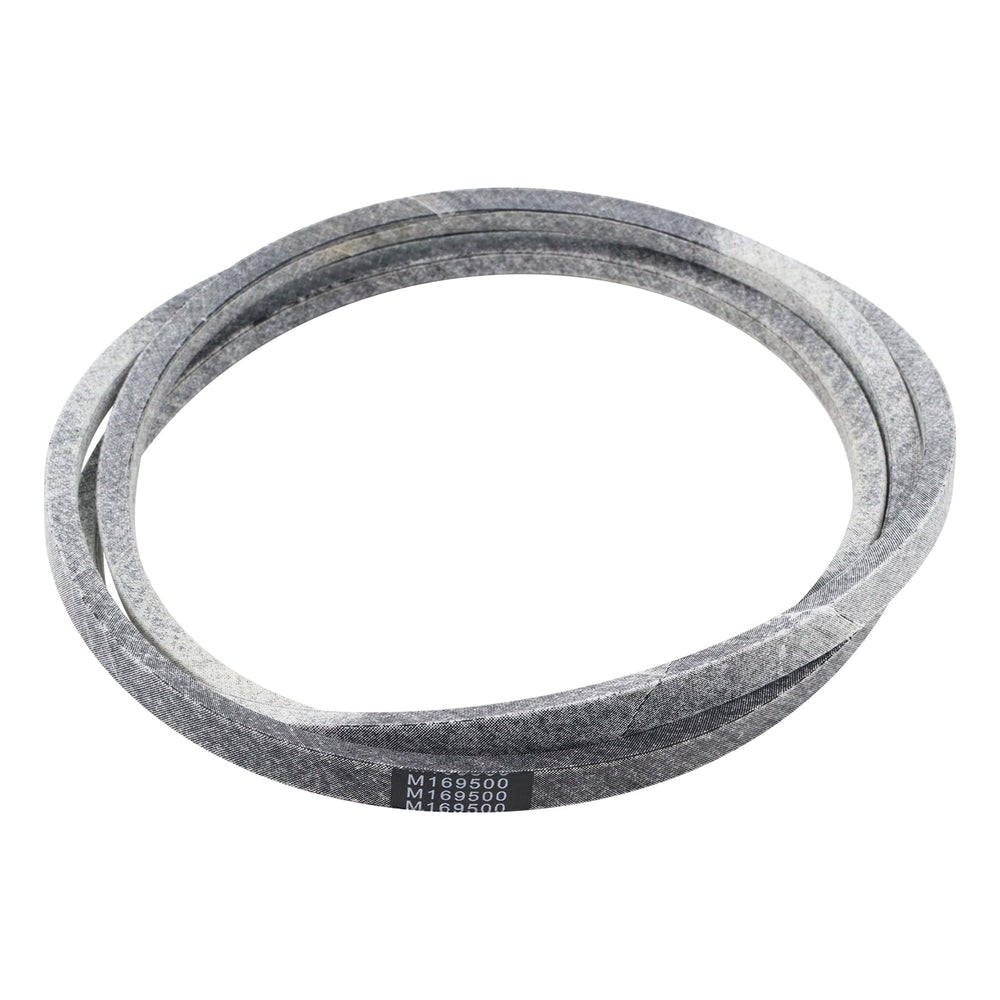 GEATaaT front view of M169500 belt showing packaging and model label, durable replacement benefit