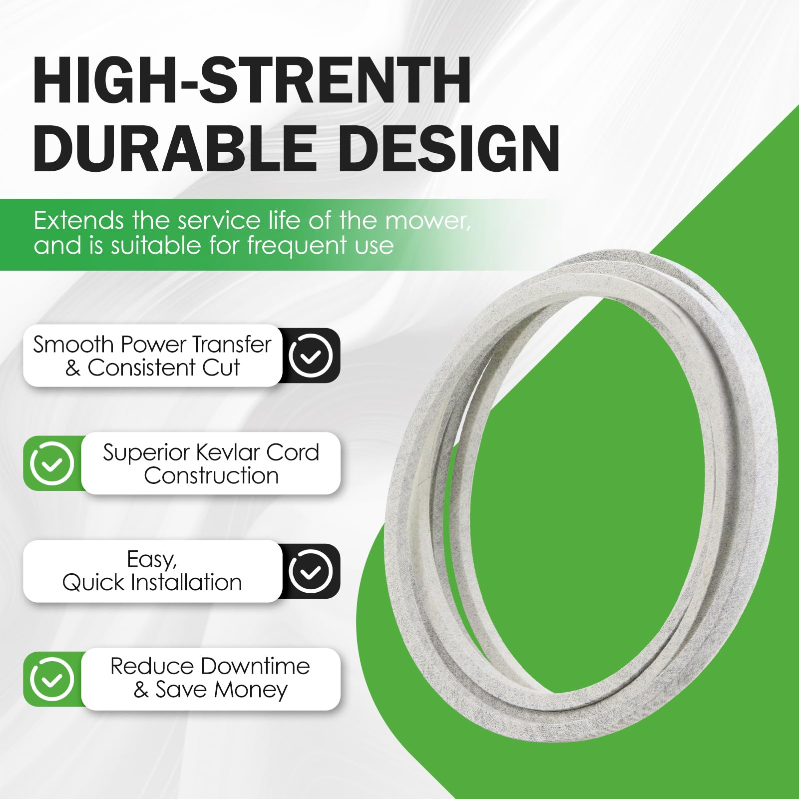 GEATaaT textured belt edge profile demonstrating wear resistance and grip