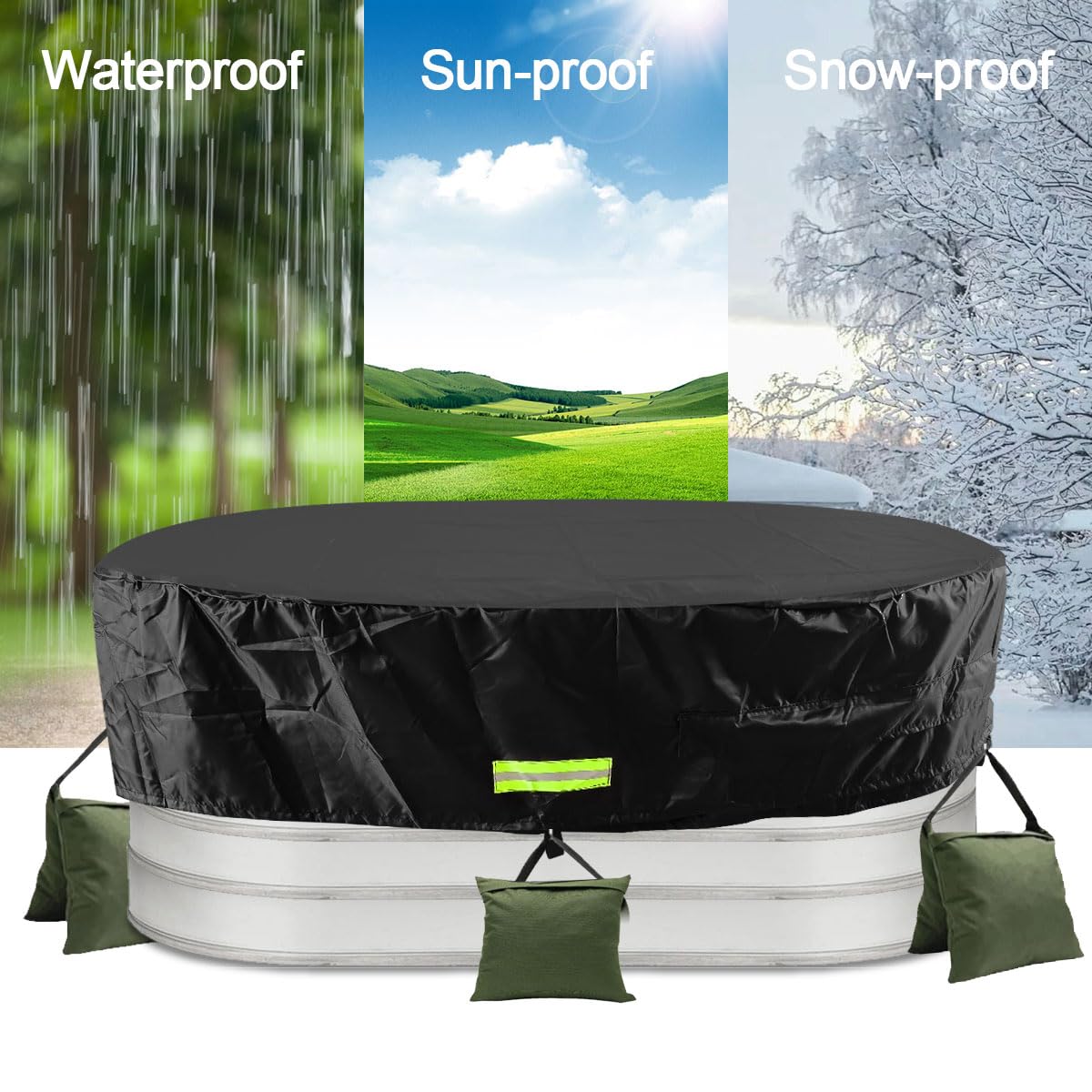 Gecic folded cover compact for easy storage and transport