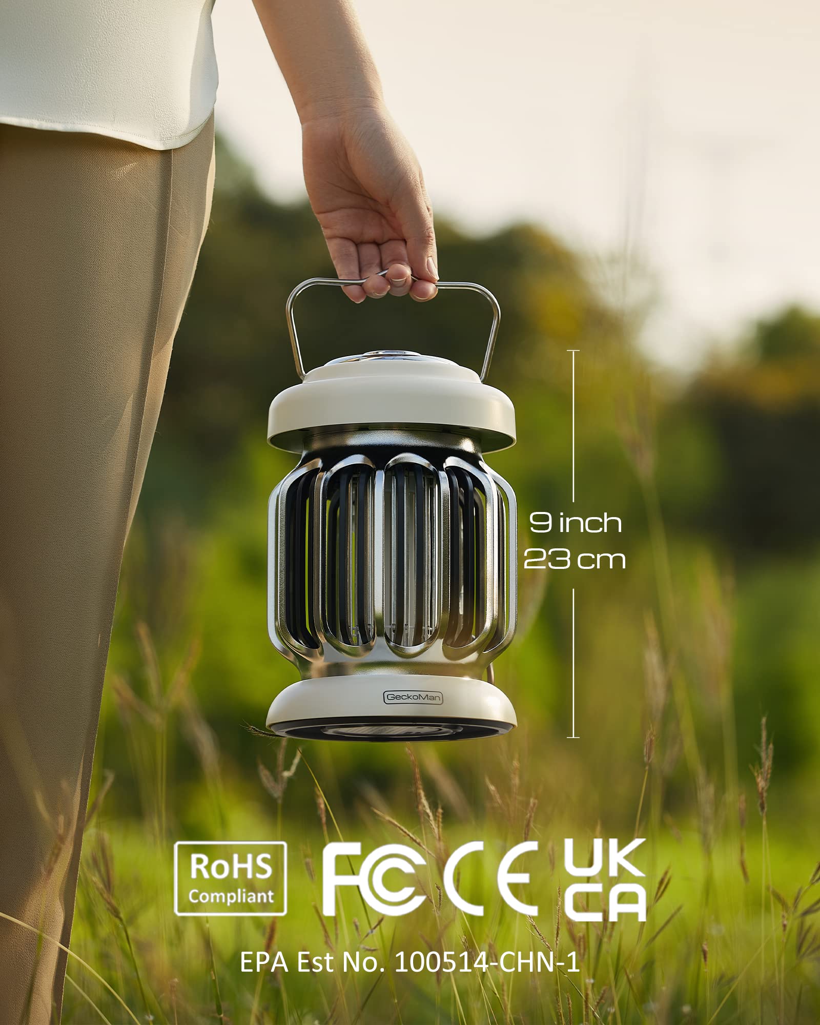 GeckoMan control panel and label showing mode switch and waterproof rating benefit