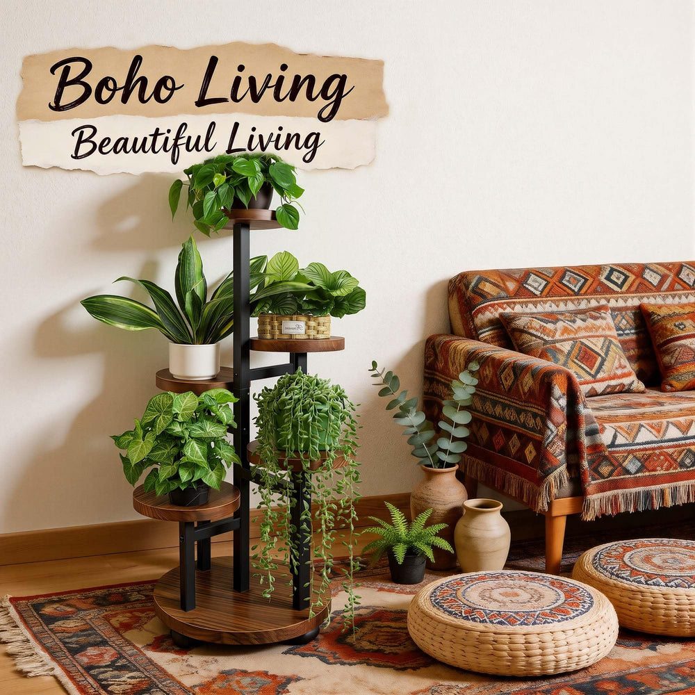 GEEBOBO on a balcony with plants demonstrating sheltered outdoor versatility and style