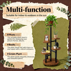 GEEBOBO plant stand in living room styled with plants, creates a fresh decorative focal point