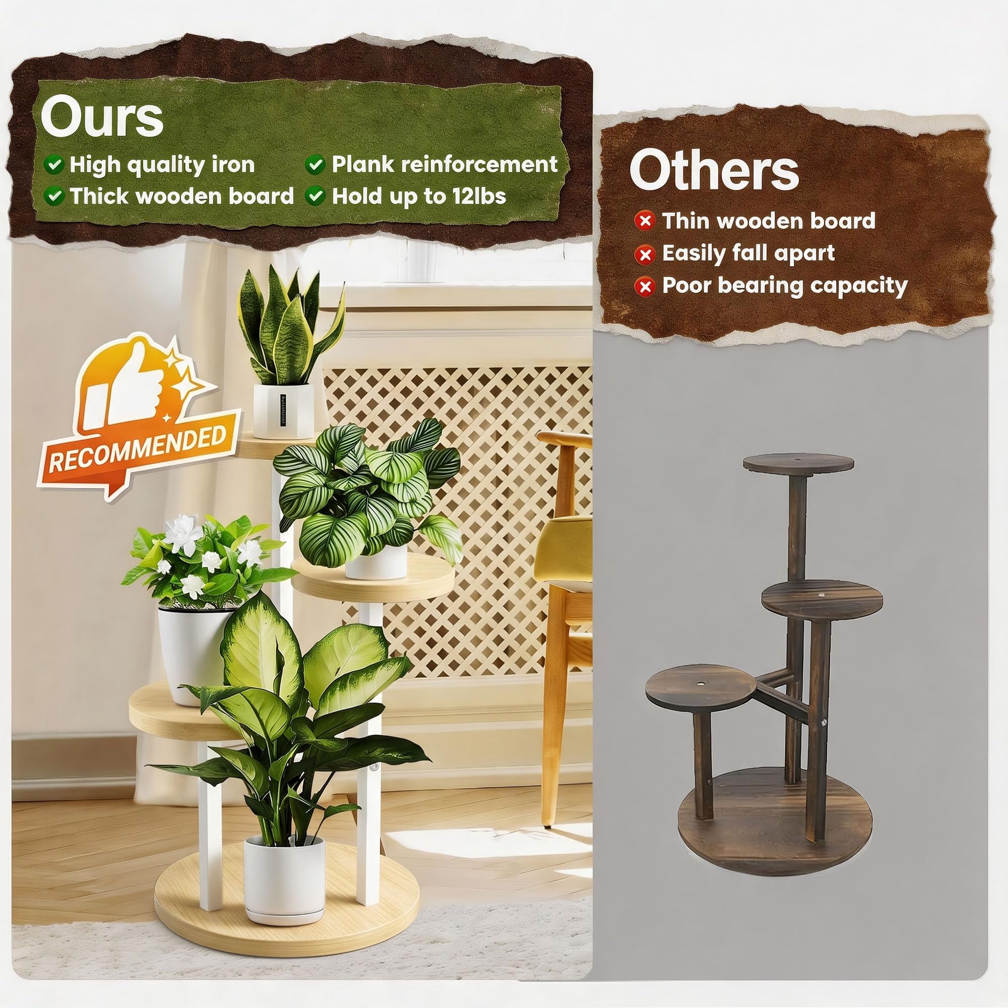 GEEBOBO styled in living room with plants to add greenery and modern decorative impact