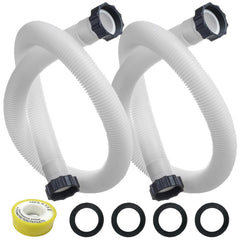 GeekNi front view of 1.5-inch replacement hose showing full length and connectors, durable fit