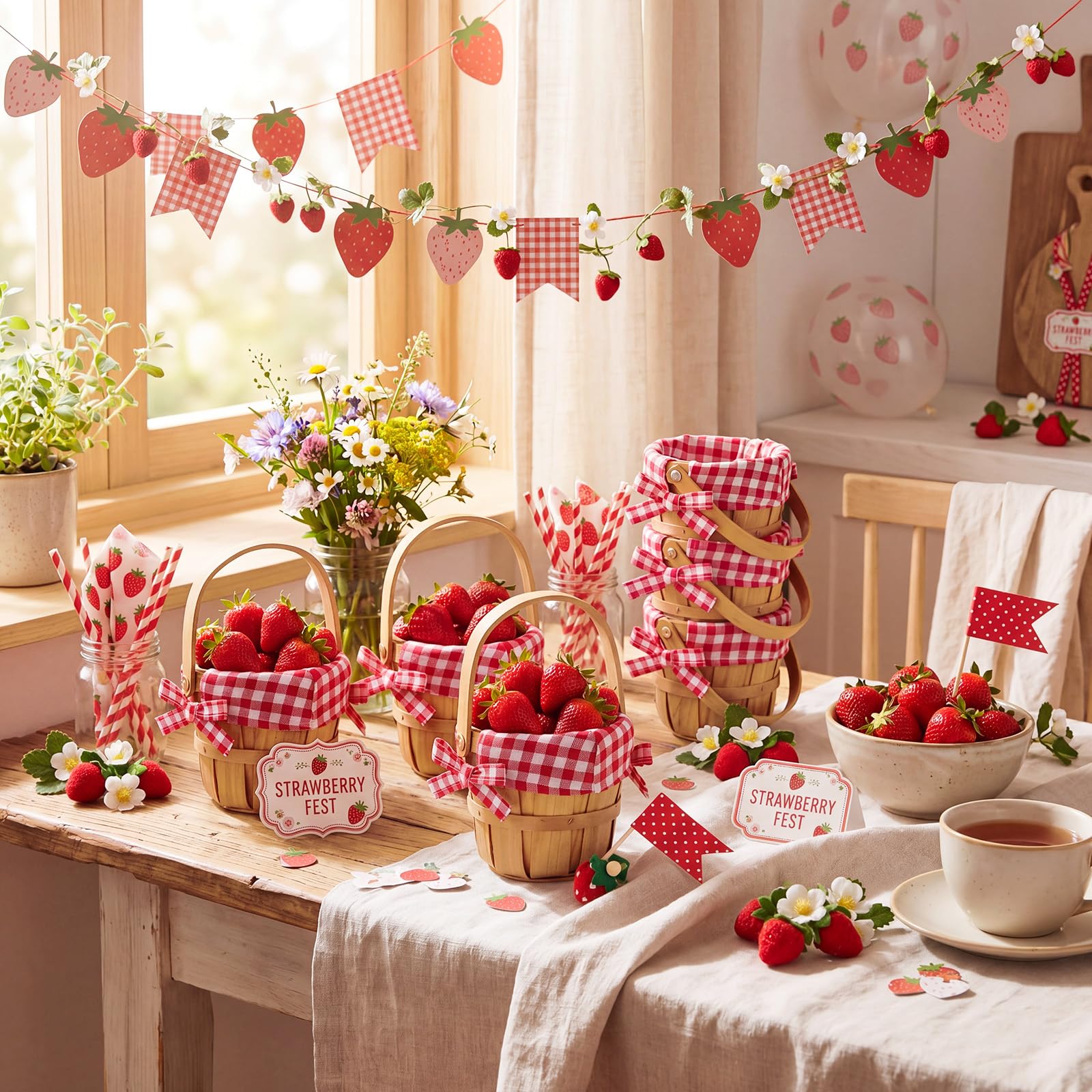 Geelin set of six mini baskets in packaging showing complete bundle for events